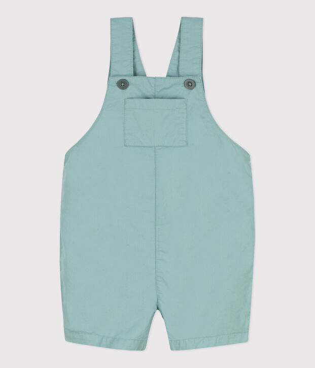 Salopette courte b&eacute;b&eacute; en serge craquante vert