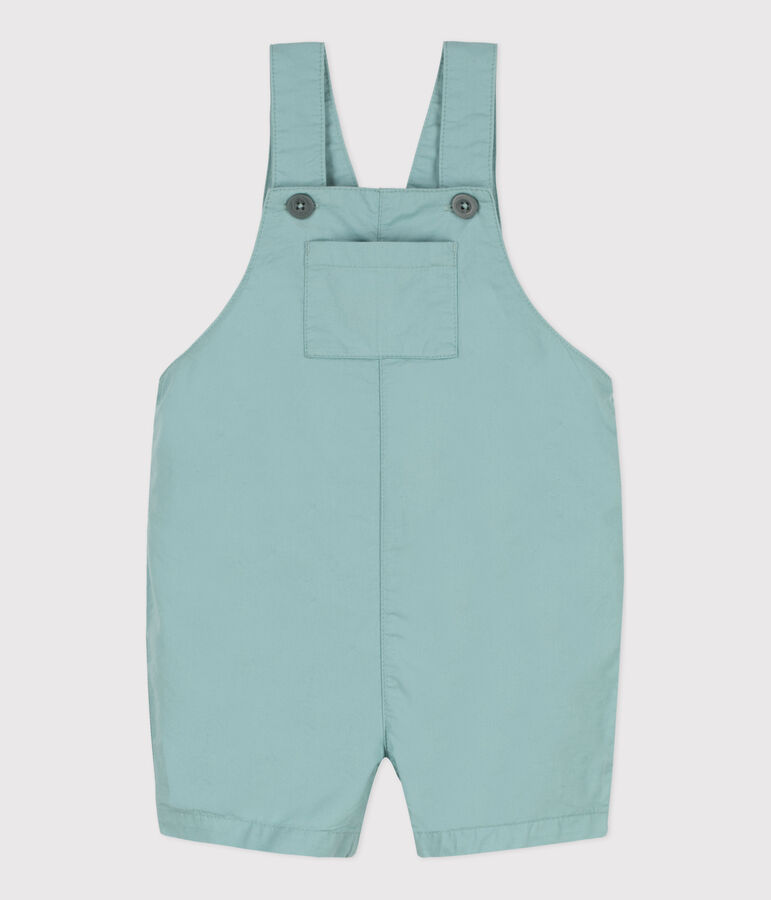 Salopette courte b&eacute;b&eacute; en serge craquante vert BOB