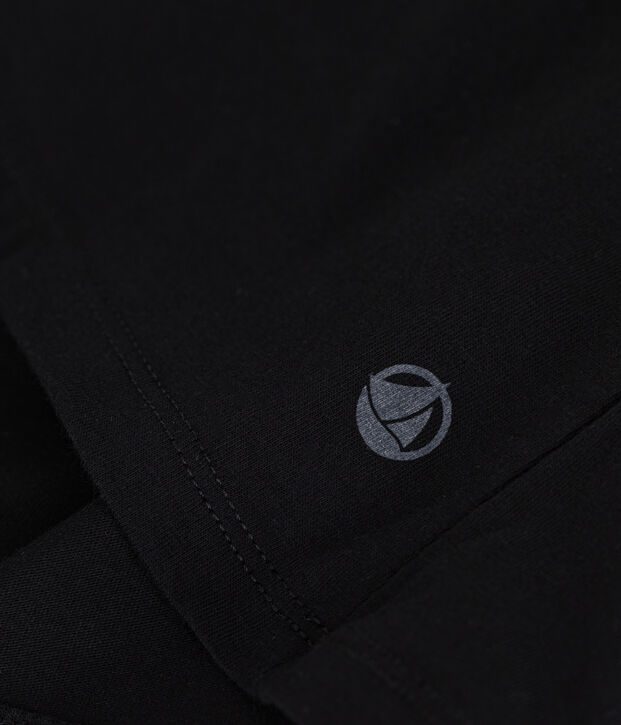 Tee-shirt LE DROIT col V en coton Femme noir