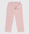 Pantalon enfant en velours uni rose JOLI