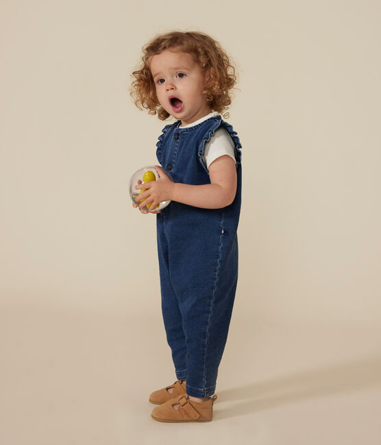 Combinaison sans manche en denim bébé bleu BLEU DELAVE