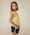 Tee-shirt rayé en jersey flammé enfant fille jaune NECTAR/ AVALANCHE