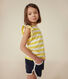Tee-shirt rayé en jersey flammé enfant fille