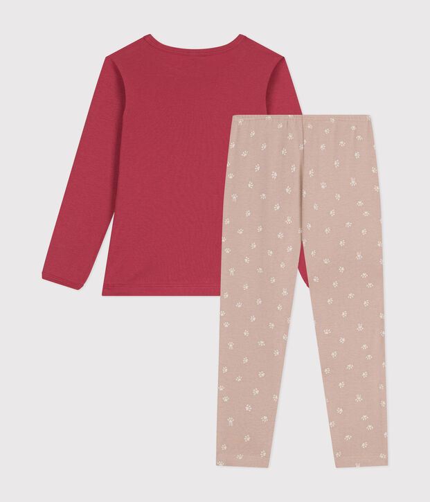 Pyjama  en coton manches longues rose/multicouleur