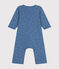 Bodyjama sans pieds en coton bleu BEACH/ MARSHMALLOW