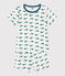 Pyjama short enfant en coton imprimé baleines vert MARSHMALLOW/ DRAGONFLY