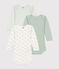 Lot de 3 bodies manches longues imprimé baleines en coton bébé variante 1