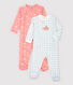 Lot de 2 dors-bien bébé fille en coton