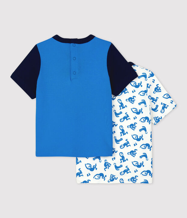 Lot de 2 tee-shirts manches courtes b&eacute;b&eacute; multicouleur