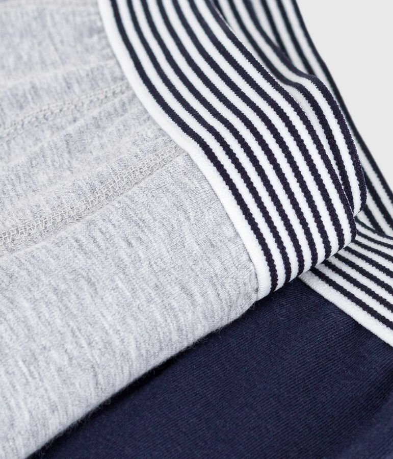 Lot de boxers enfant en coton et elasthanne uni multicouleur