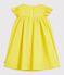 Robe enfant manches courtes en coton jaune