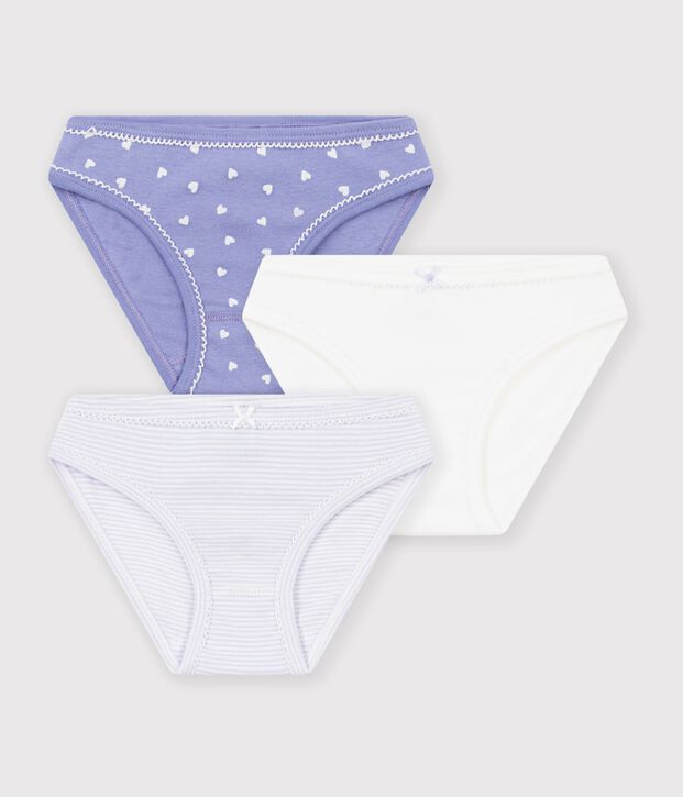 Lot de culottes enfant en coton &agrave; c&oelig;urs multicouleur