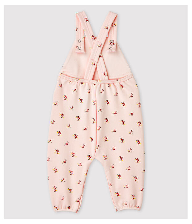 Salopette imprim&eacute; en molleton b&eacute;b&eacute; fille rose/multicouleur