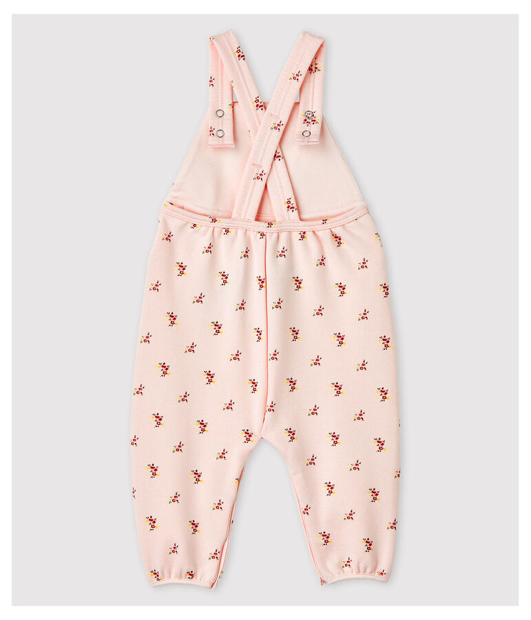 Salopette imprim&eacute; en molleton b&eacute;b&eacute; fille rose/multicouleur