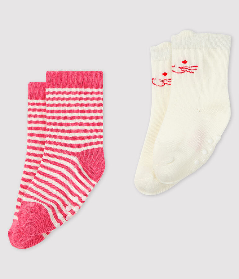 Lot de 2 paires de chausettes b&eacute;b&eacute; multicouleur