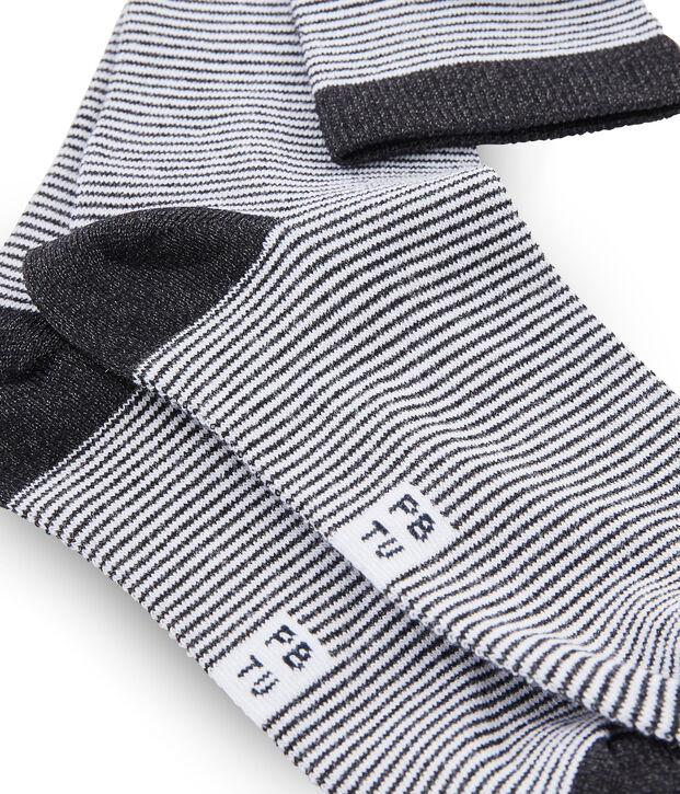 Chaussettes hautes femme bleu/blanc