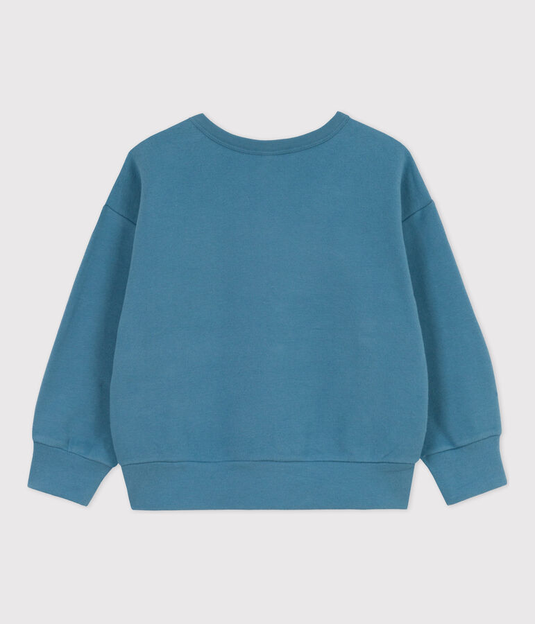 Sweatshirt en molleton enfant fille / gar&ccedil;on bleu LAVIS