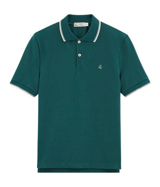Polo manches courtes homme vert PINEDE