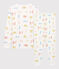 Pyjama Paris en coton enfant blanc MARSHMALLOW/blanc MULTICO