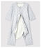 Bodyjama sans pieds bébé en coton biologique gris POUSSIERE/blanc MARSHMALLOW