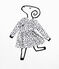 Robe fille Jean Jullien blanc MARSHMALLOW/ DOTTIES