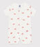 Combinaison courte bébé en coton crabes blanc MARSHMALLOW/blanc MULTICO