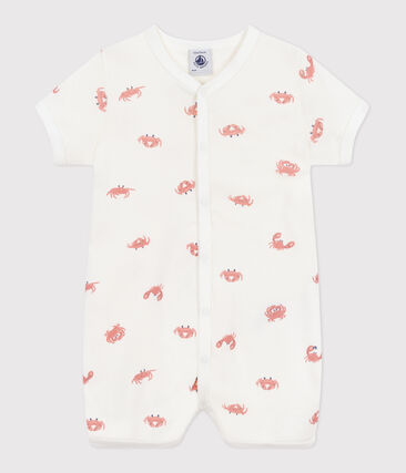Combinaison courte bébé en coton crabes