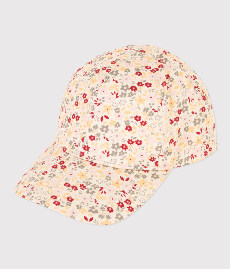 Casquette fleurs enfant fille blanc AVALANCHE/ MULTICO