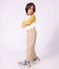 Tee-shirt enfant manches longues en coton colorblock &eacute;cru/multicouleur