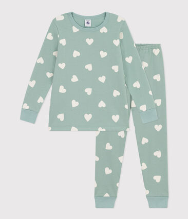 Pyjama cœur en molleton enfant