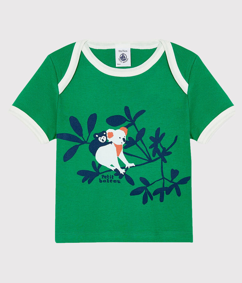 Tee-shirt manches courtes b&eacute;b&eacute; gar&ccedil;on vert