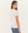 Tee-shirt manches courtes uni femme blanc ECUME