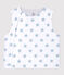 Gilet sans manches réversible bébé en coton ouatiné blanc ECUME/gris MISTIGRI