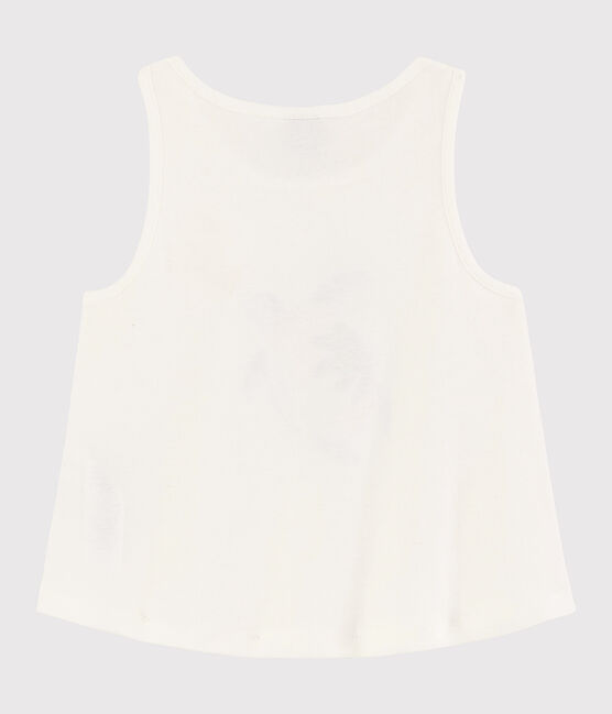 Débardeur en coton enfant fille blanc MARSHMALLOW
