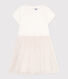 Robe enfant en coton et tulle manches courtes