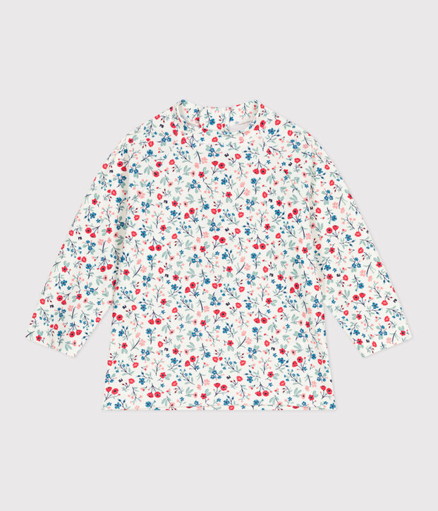 T-shirt anti UV b&eacute;b&eacute;, imprim&eacute; fleuri blanc/multicouleur