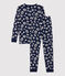 Pyjama snugfit imprimé étoiles petit garçon bleu SMOKING/blanc MARSHMALLOW