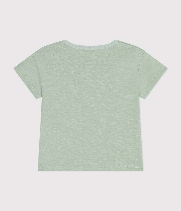 Tee-shirt manches courtes en jersey flamm&eacute; b&eacute;b&eacute; vert