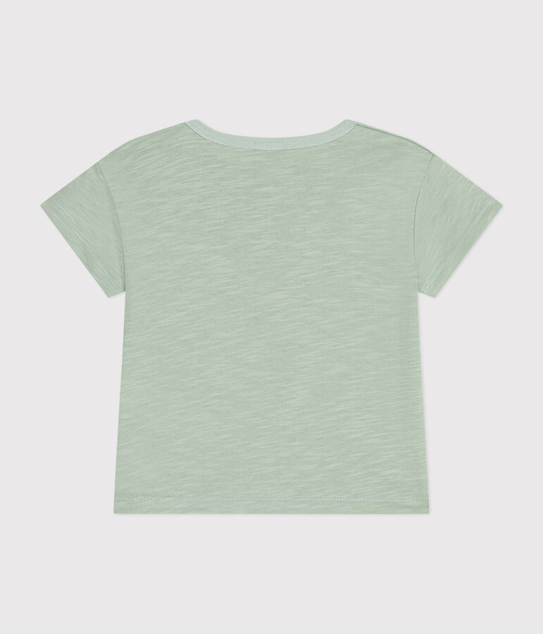 Tee-shirt manches courtes en jersey flamm&eacute; b&eacute;b&eacute; vert HERBIER