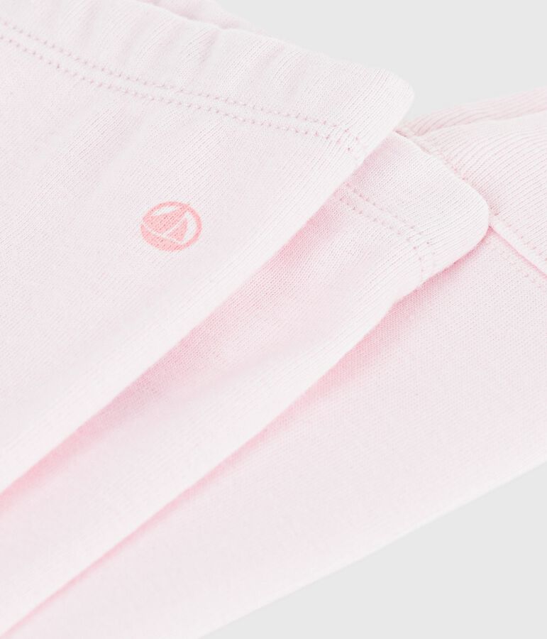 Legging b&eacute;b&eacute; en coton uni rose BARELY