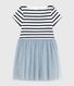 Robe enfant en coton manches courtes rayée