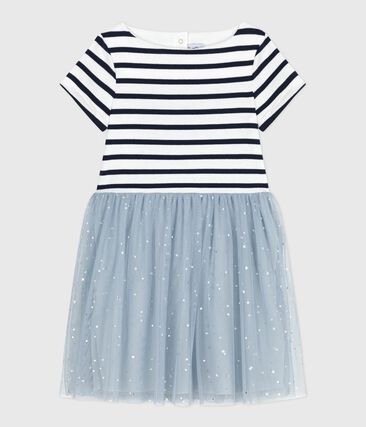 Robe enfant en coton manches courtes rayée