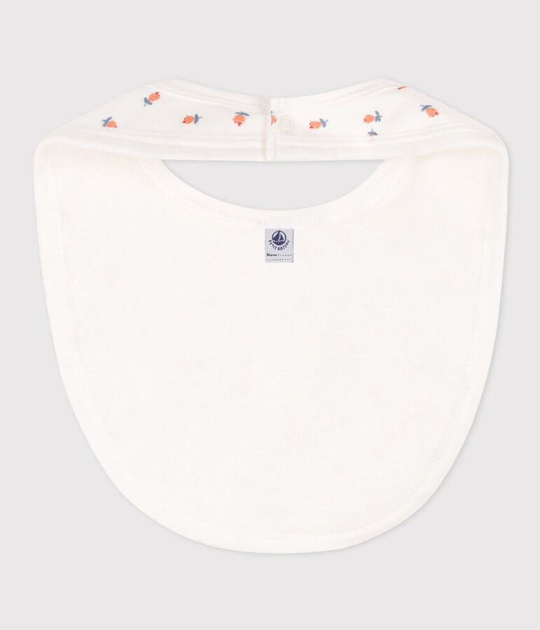 Bavoir unitaire en coton blanc MARSHMALLOW/blanc MULTICO