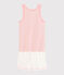 Pyjacourt petite fille en côte rose MINOIS/blanc MULTICO