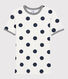 T-shirt col rond à pois en coton  Femme