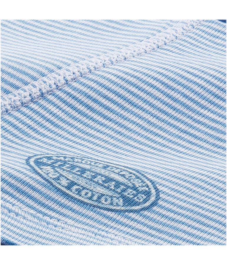 Boxer gar&ccedil;on ray&eacute; milleraies bleu/blanc