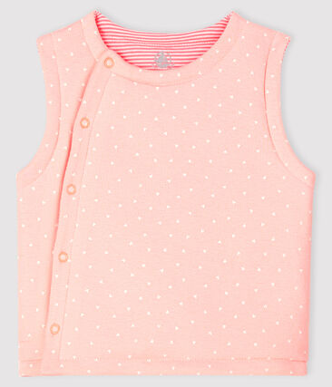 PETIT BATEAU - Gilet sans manches réversible bébé fille en côte ouatinée