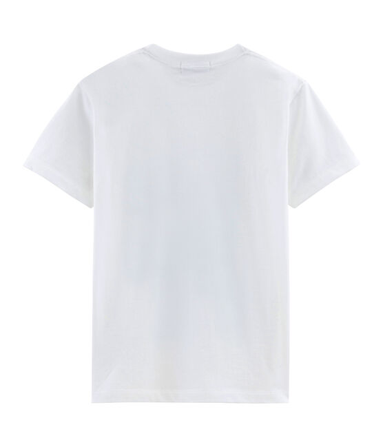 Tee-shirt mixte motif carte postale blanc ECUME