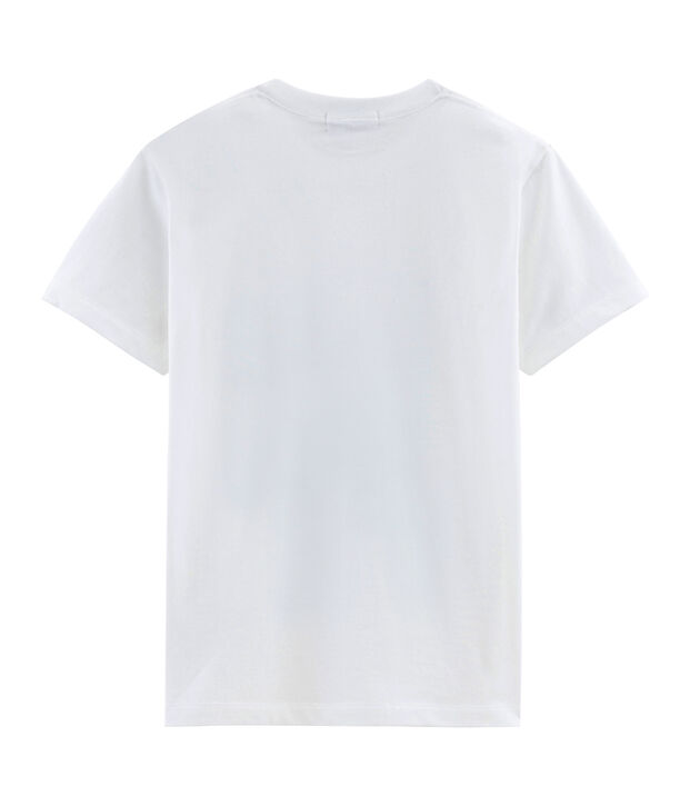 Tee-shirt mixte motif carte postale blanc
