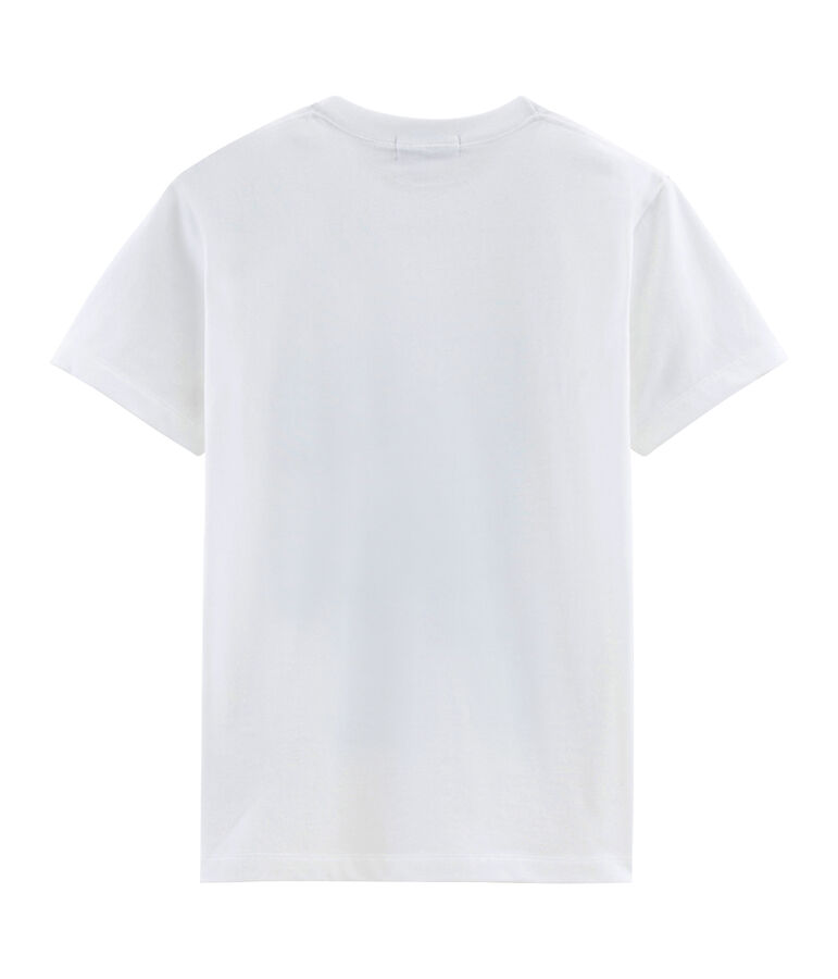 Tee-shirt mixte motif carte postale blanc